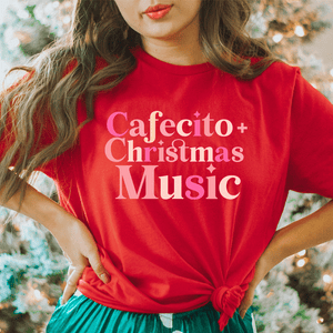 Cafecito and Christmas Music Shirt
