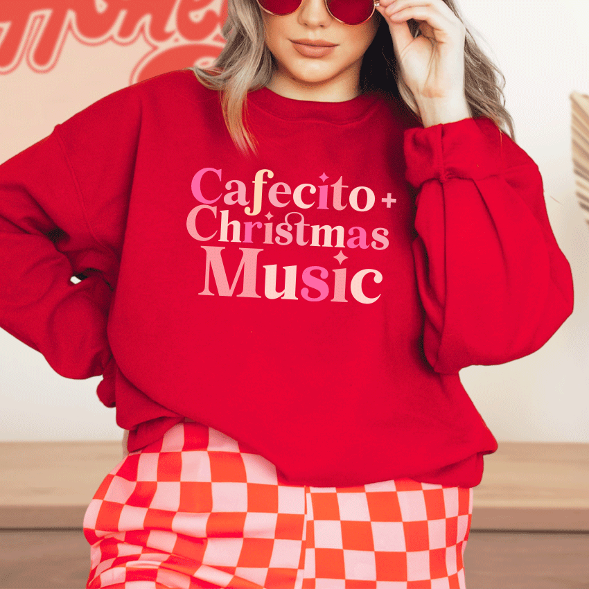 Cafecito and Christmas Music Sweater